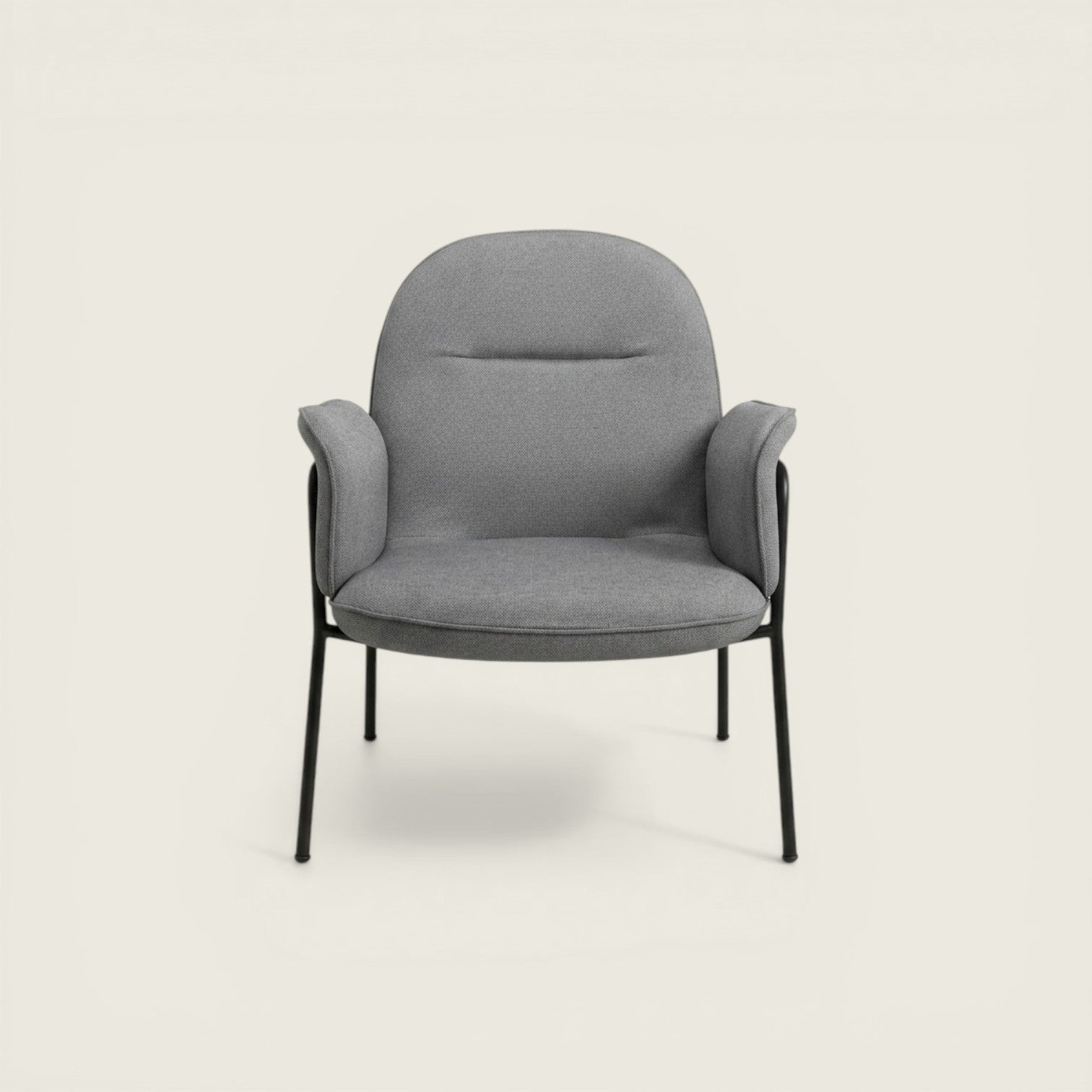 Saxen: Soft Visitors/Side Chair in Gray - Refurbished
