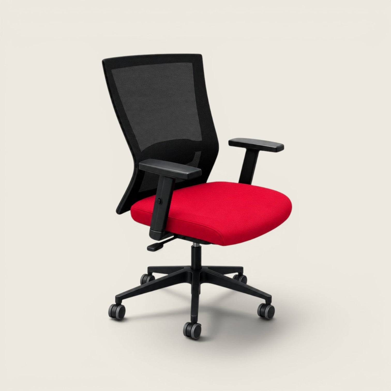 Chaise Saxen Don't Task en tissu noir - Reconditionnée