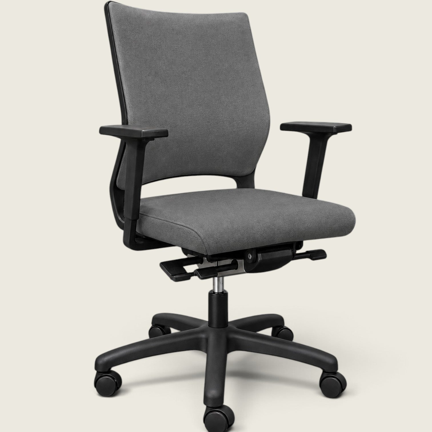 <tc>Sedus</tc>: <tc>Quarterback</tc> Chaise de bureau en tissu gris avec dossier en tissu gris - Remis à neuf