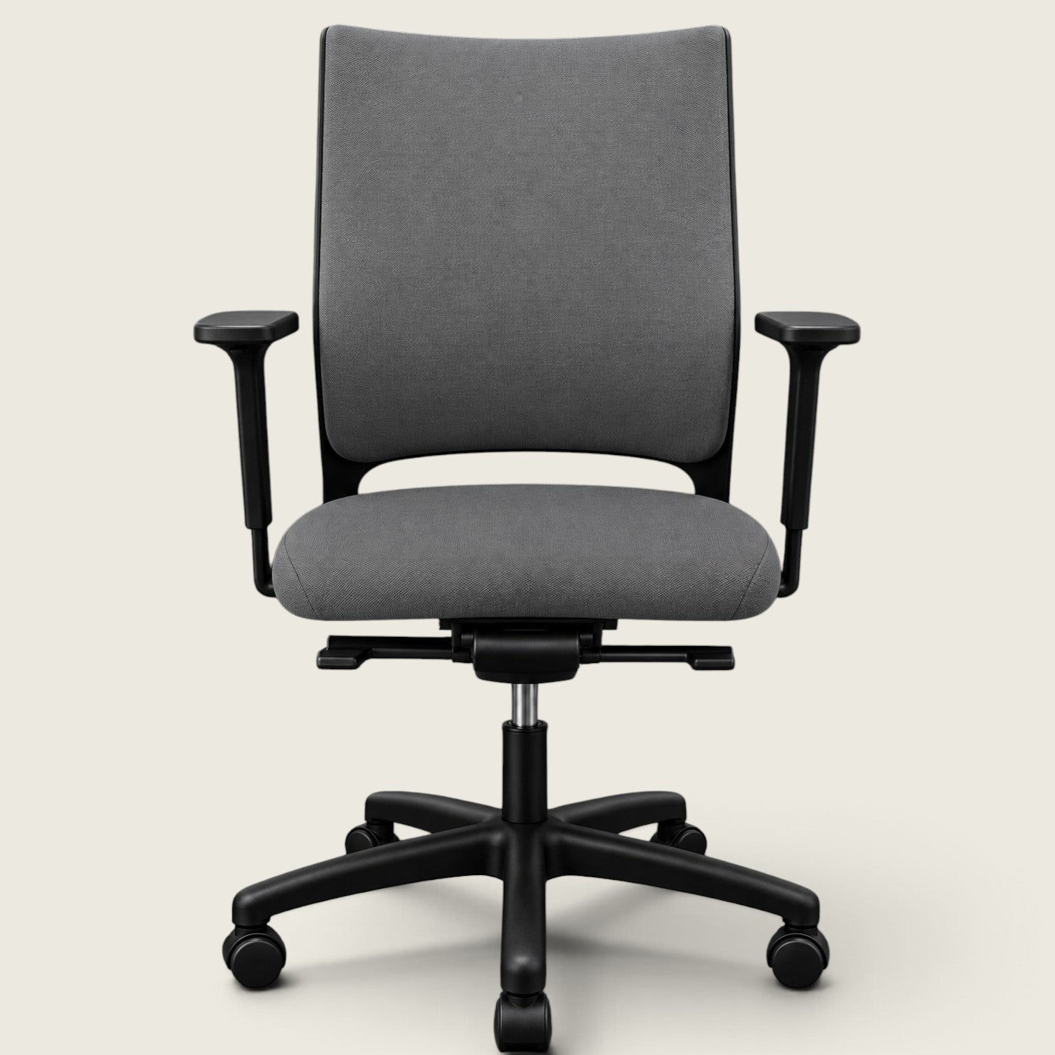 <tc>Sedus</tc>: <tc>Quarterback</tc> Chaise de bureau en tissu gris avec dossier en tissu gris - Remis à neuf