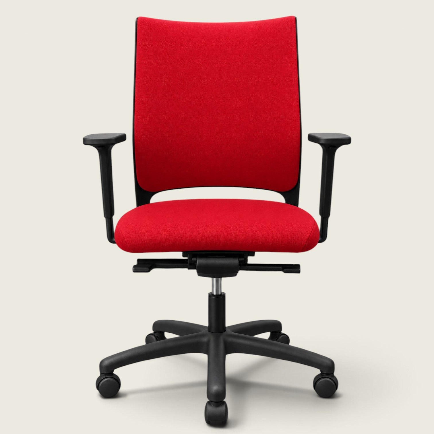Sedus: Quarterback Task Chair in Red Fabric with a Red Fabric Back - Refurbished