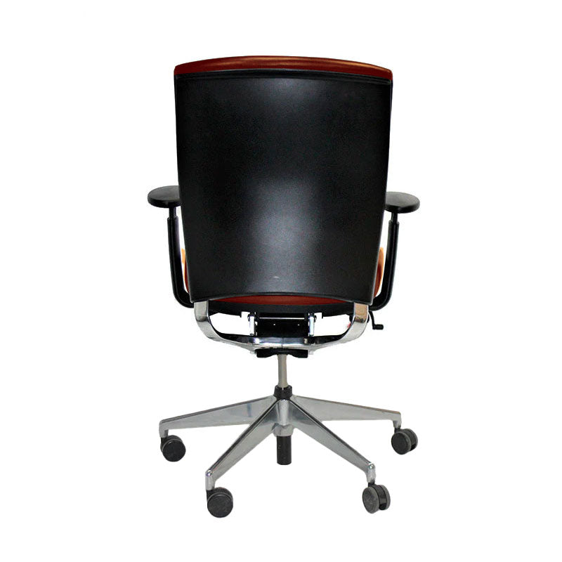 Senator: Enigma S21 Office Chair with Aluminium Frame in Tan Leather - Refurbished