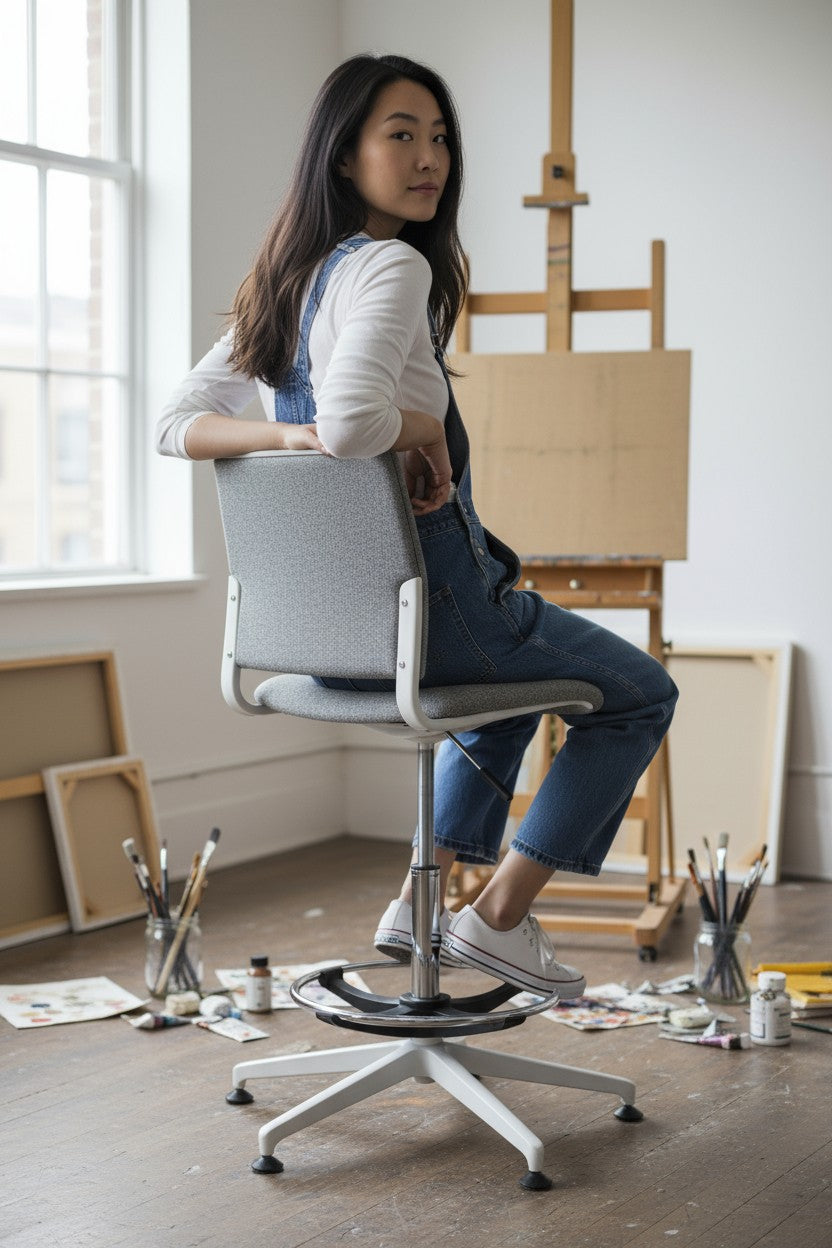 <tc>Senator</tc>: Chaise de dessinateur grise - Reconditionnée