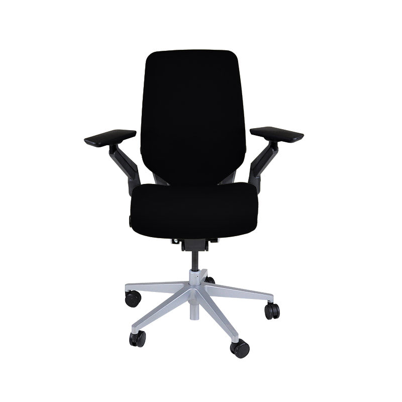 Steelcase : Chaise de bureau ergonomique Gesture - Cuir noir - Remis à neuf