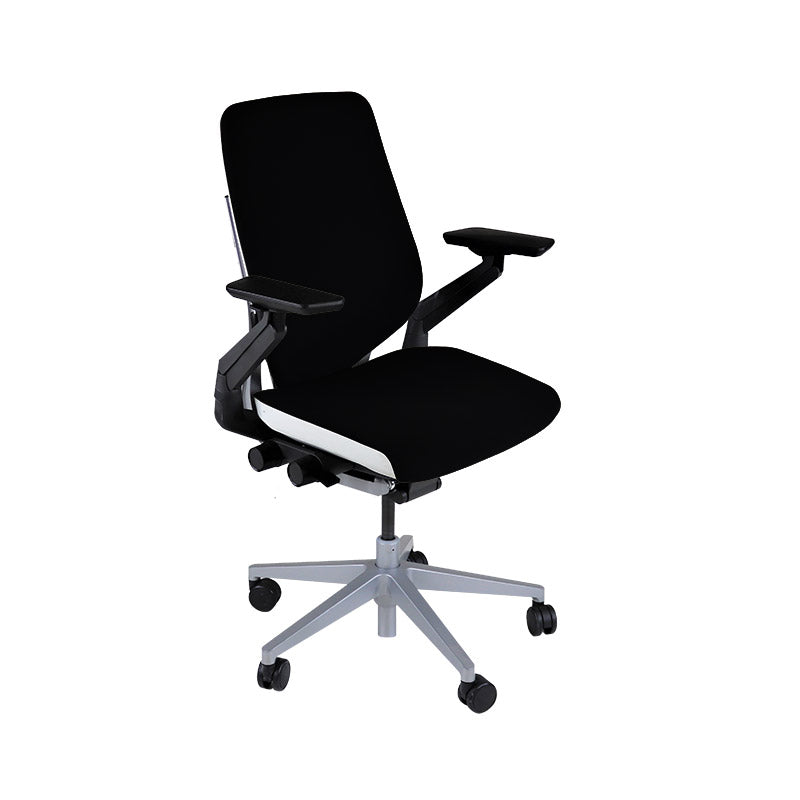 Steelcase : Chaise de bureau ergonomique Gesture - Cuir noir - Remis à neuf