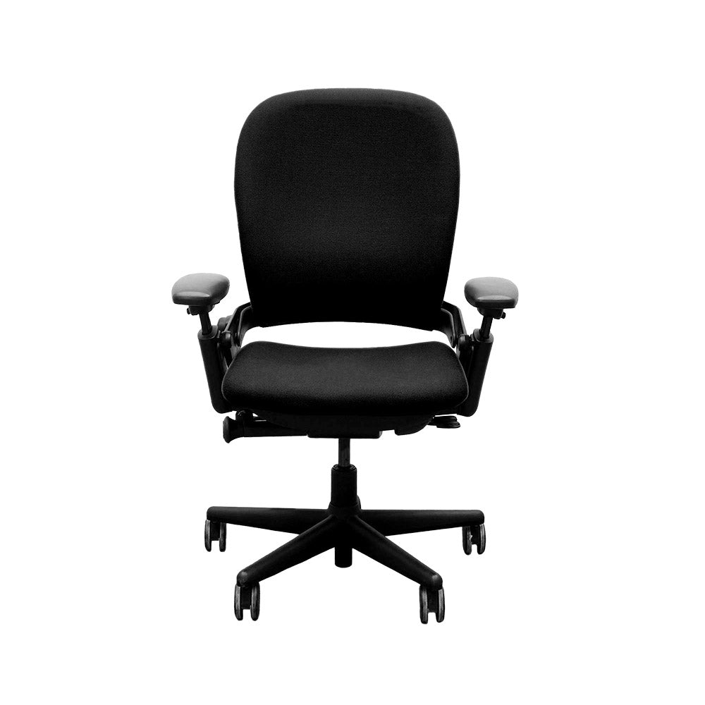 Steelcase : Chaise de bureau Leap V1 - Cadre noir/Tissu noir - Remis à neuf