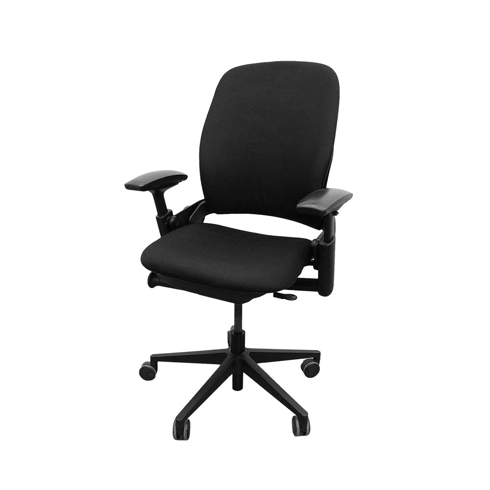 Steelcase : Chaise de bureau Leap V2 - Tissu noir - Reconditionnée