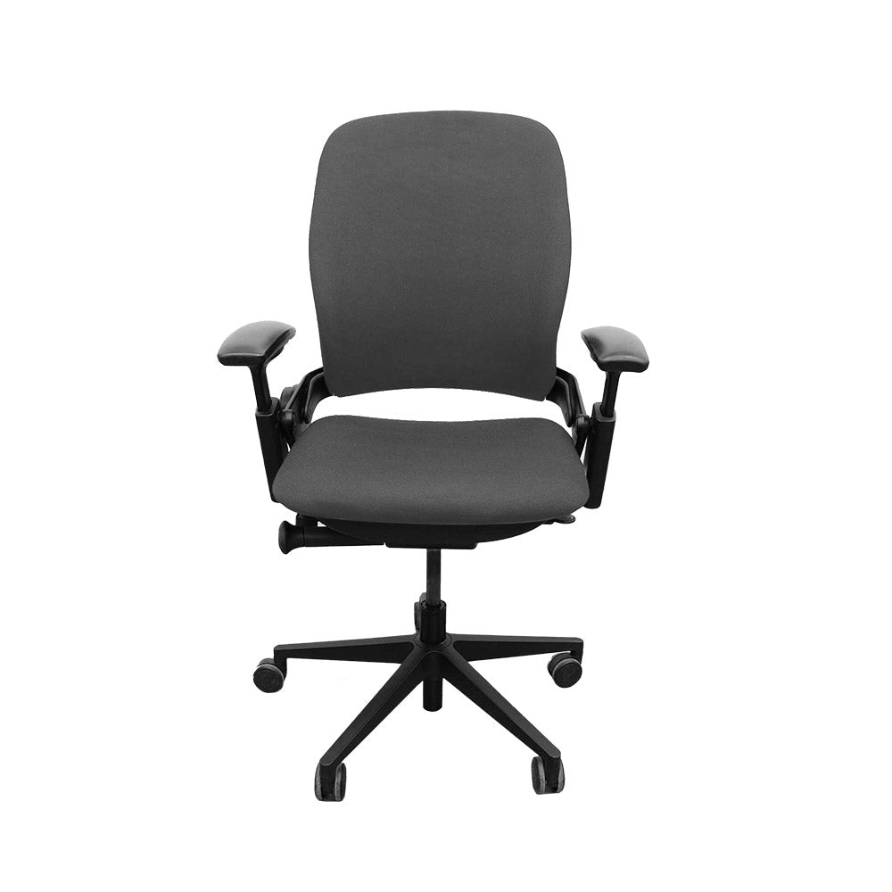 Steelcase : Chaise de bureau Leap V2 - Tissu gris - Remis à neuf