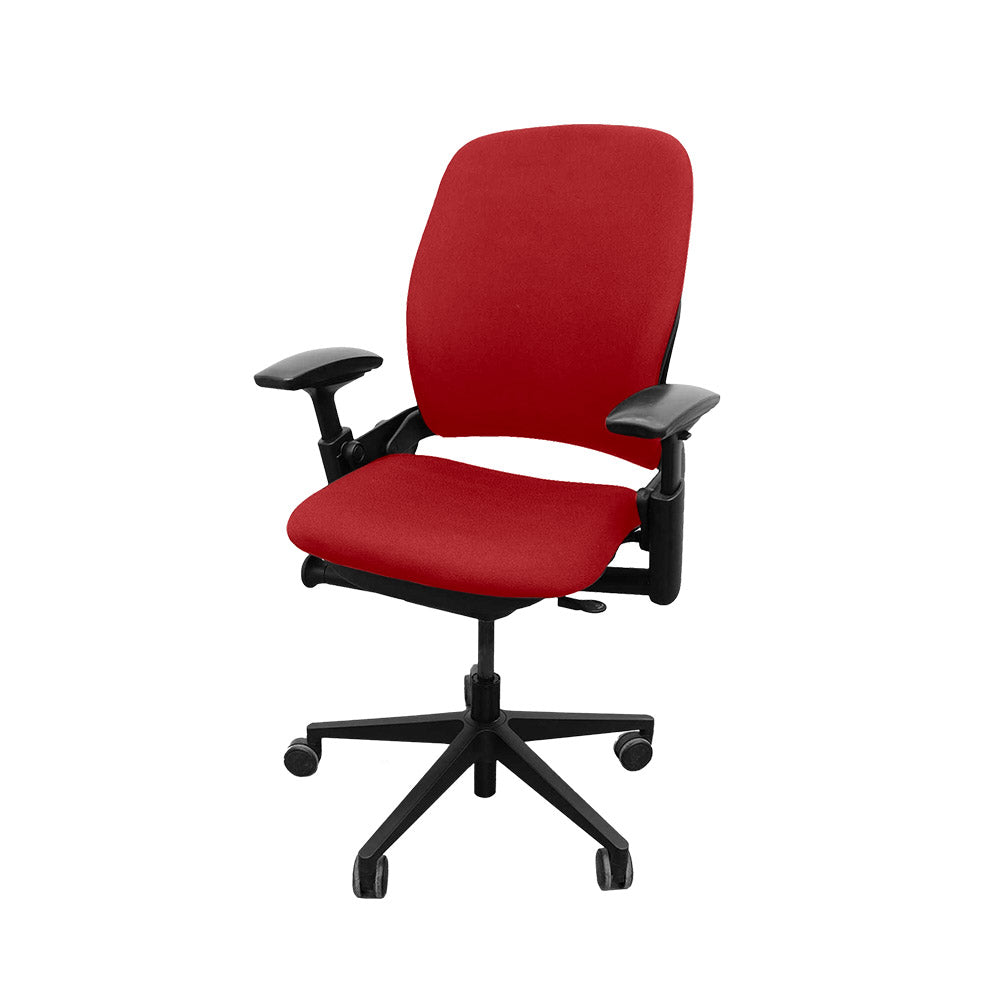 Steelcase : Chaise de bureau Leap V2 - Tissu rouge - Reconditionnée