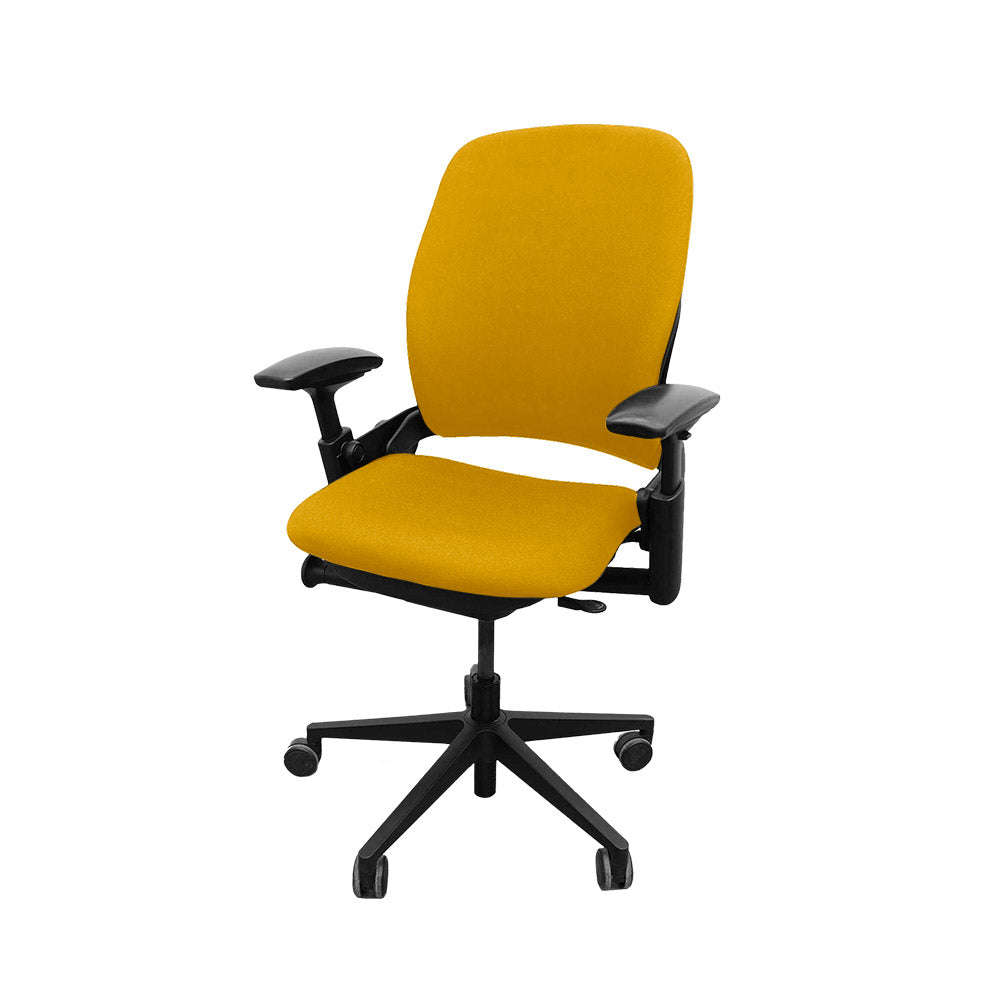 Steelcase : Chaise de bureau Leap V2 - Tissu jaune - Remis à neuf