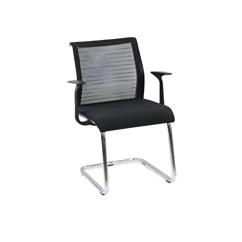 Steelcase : Chaise de réunion en porte-à-faux Think V1 (Chrome) - Remis à neuf