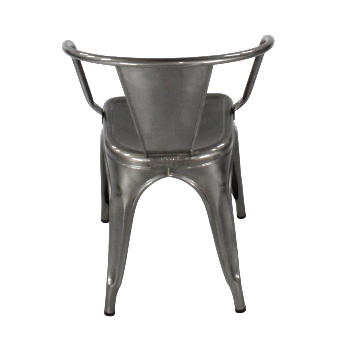 Tolix: Chaise A Cafe Chair in Gunmetal Grey - Refurbished