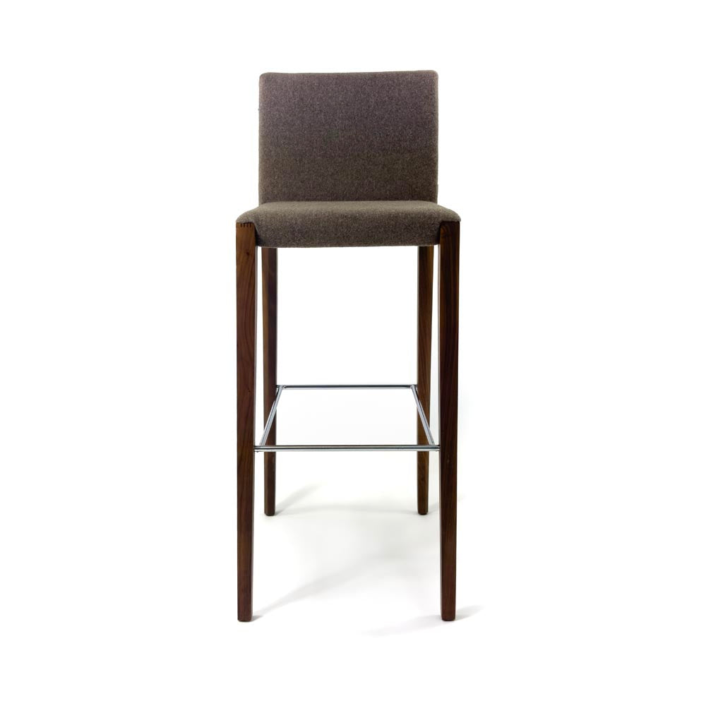 <tc>Walter Knoll</tc>: Tabouret de bar Andoo en tissu marron foncé - Reconditionné