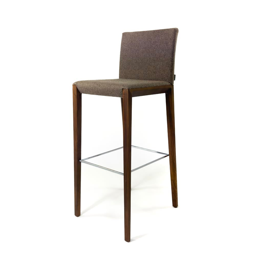 <tc>Walter Knoll</tc>: Tabouret de bar Andoo en tissu marron foncé - Reconditionné