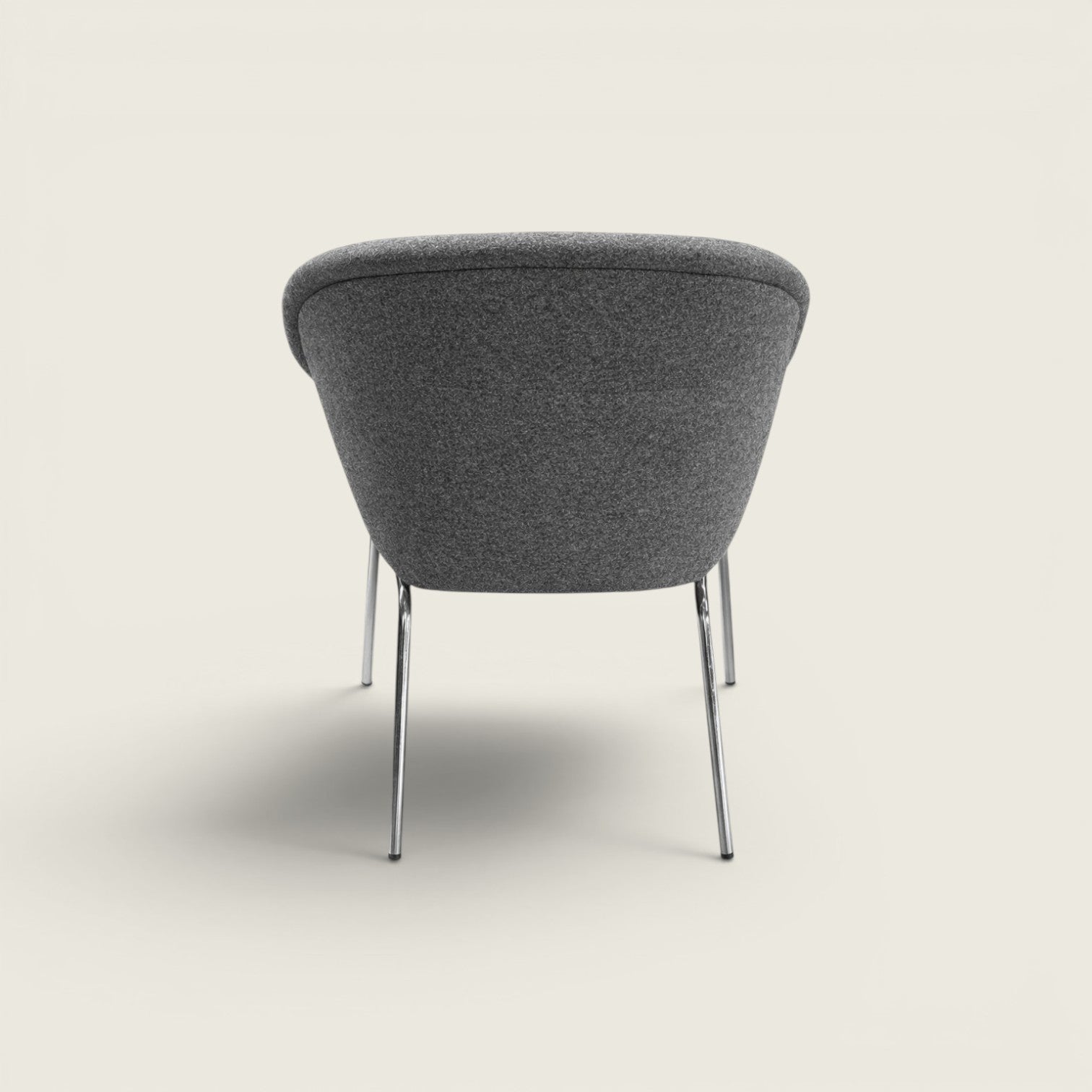 Walter Knoll: 375 Lounge Chair In Grey with Metal Legs - Refurbished