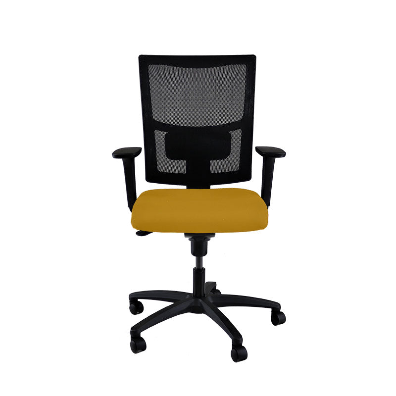 The Office Crowd : Chaise de travail Ergo en tissu jaune - Reconditionné
