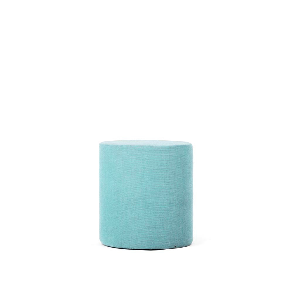 Connection: Bend Pouf/Pod Stool in Light Blue Fabric - Refurbished