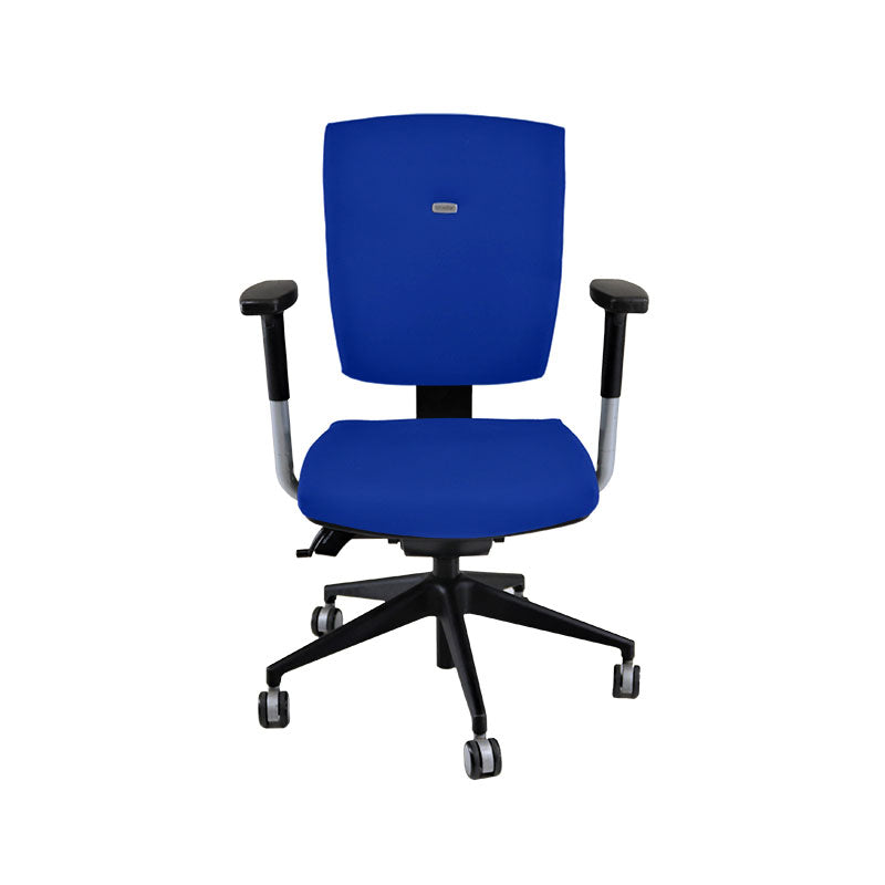 Senator : Chaise de travail Sprint en tissu bleu - Remis à neuf