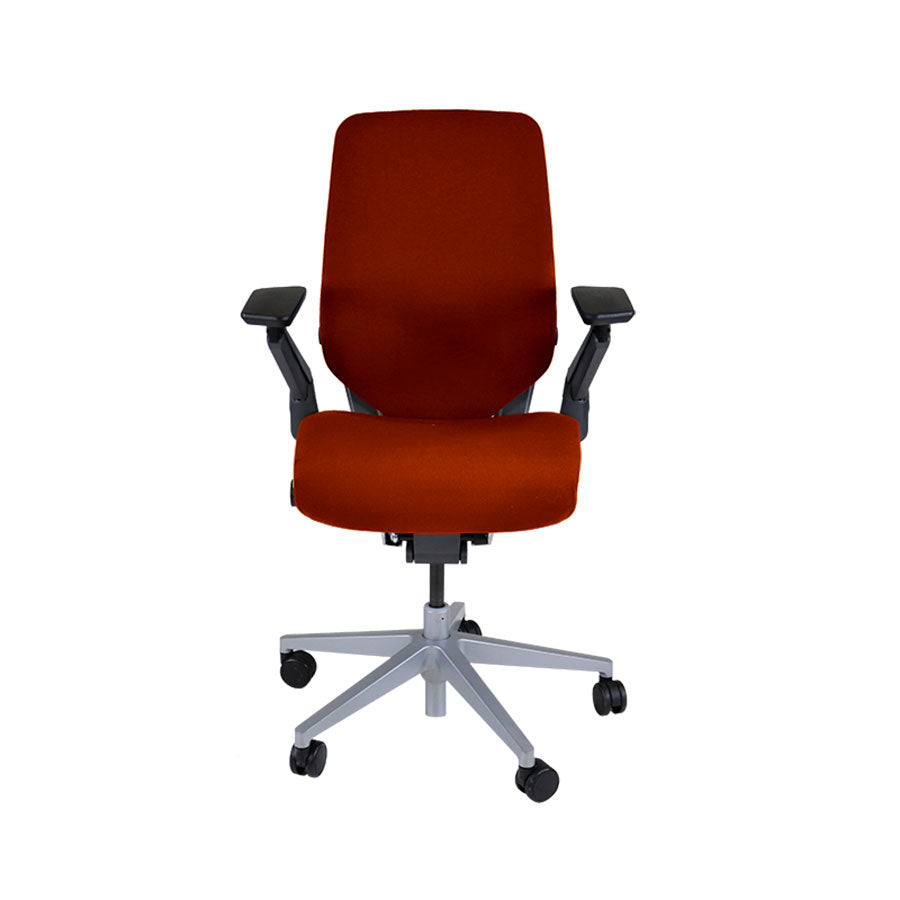 Steelcase : Chaise de bureau ergonomique Gesture - Cuir beige - Remis à neuf