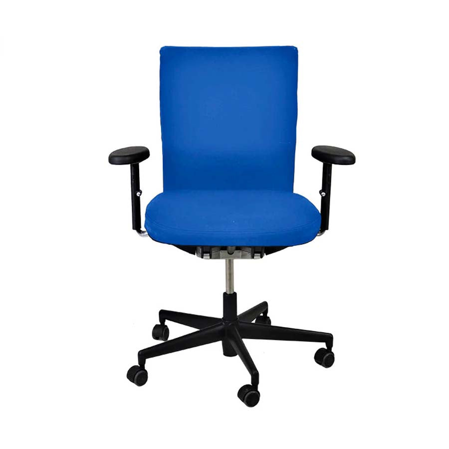 Vitra : Chaise de bureau Axess en tissu bleu - Reconditionnée