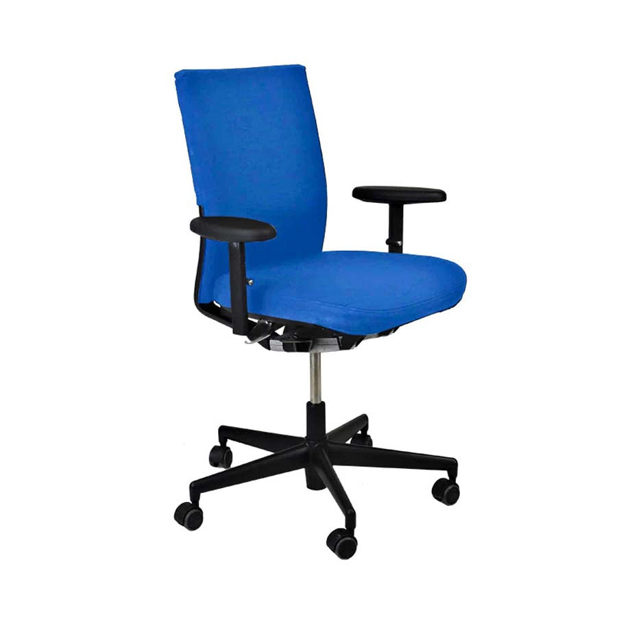 Vitra : Chaise de bureau Axess en tissu bleu - Reconditionnée